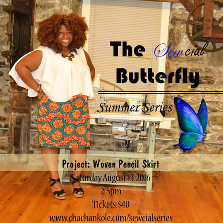 sewcial butterfly series- project: woven pencil skirt