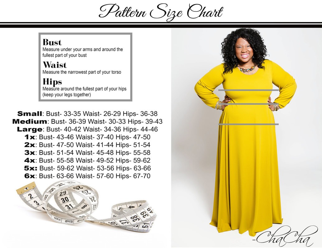 Pattern B Size Chart Sewing Patterns